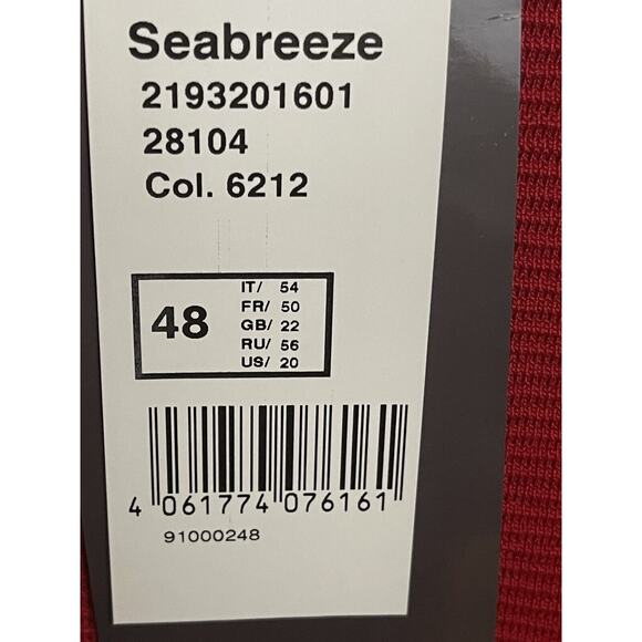 Basler Short Sleeve Dress Top Style Seabreeze in‎ Red Size 20 NWT - Picture 7 of 12